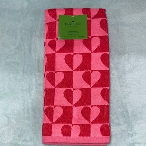 kate spade Pink and Red Heart Kitchen Towels